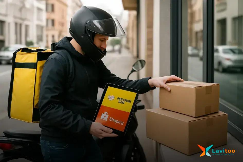 Integração de motoboy com plataformas como Mercado Livre e Shopee